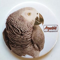 Apetit - reklamní placka - papoušek 3