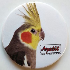 Apetit - reklamní placka - papoušek 4