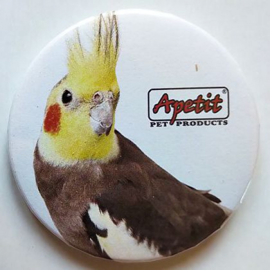Apetit - reklamní placka - papoušek 1