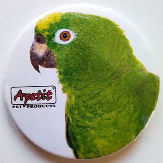 Apetit - reklamní placka - papoušek 9
