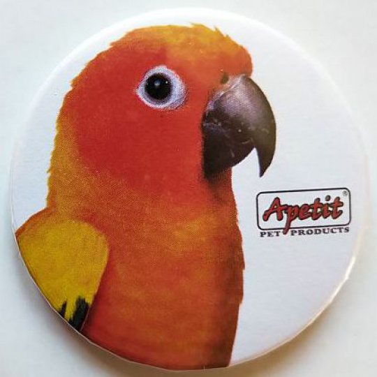 Apetit - reklamní placka - papoušek 11