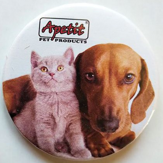 Apetit - reklamní placka - kočka a pes 1